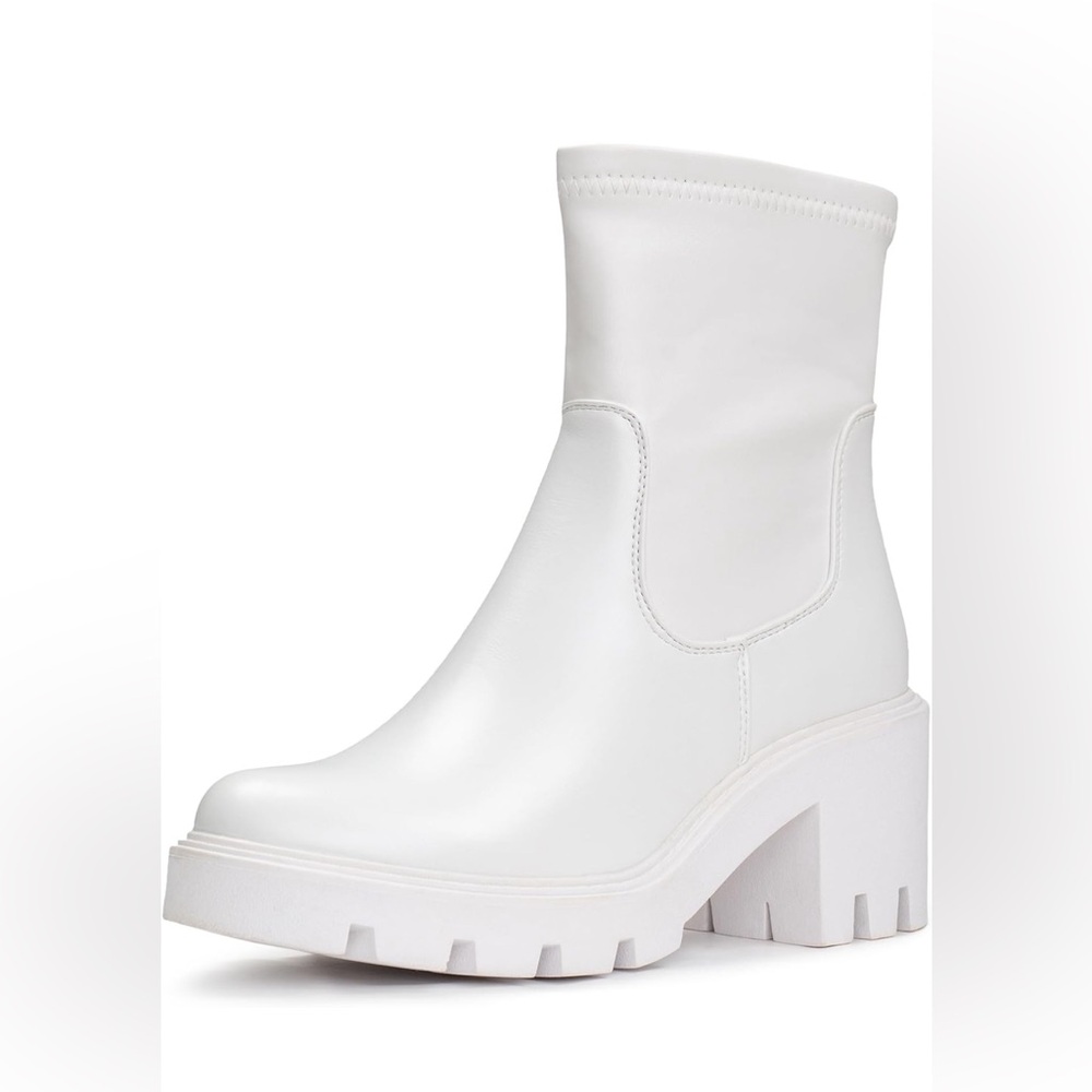 IUV 2024 Women's Boots Chunky Boots For Women Platform Ankle Pull-On